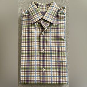 Monterey Robert Talbott Men’s Sz Medium Multicolored Check Button Up Shirt READ